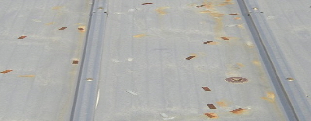 일반적인 잔해로 인한 금속 지붕의 빠른 손상