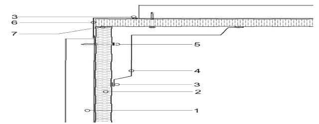 벽 코너 연결(수평 단면)