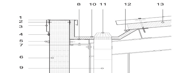 단열 홈통과 지붕 벽 연결